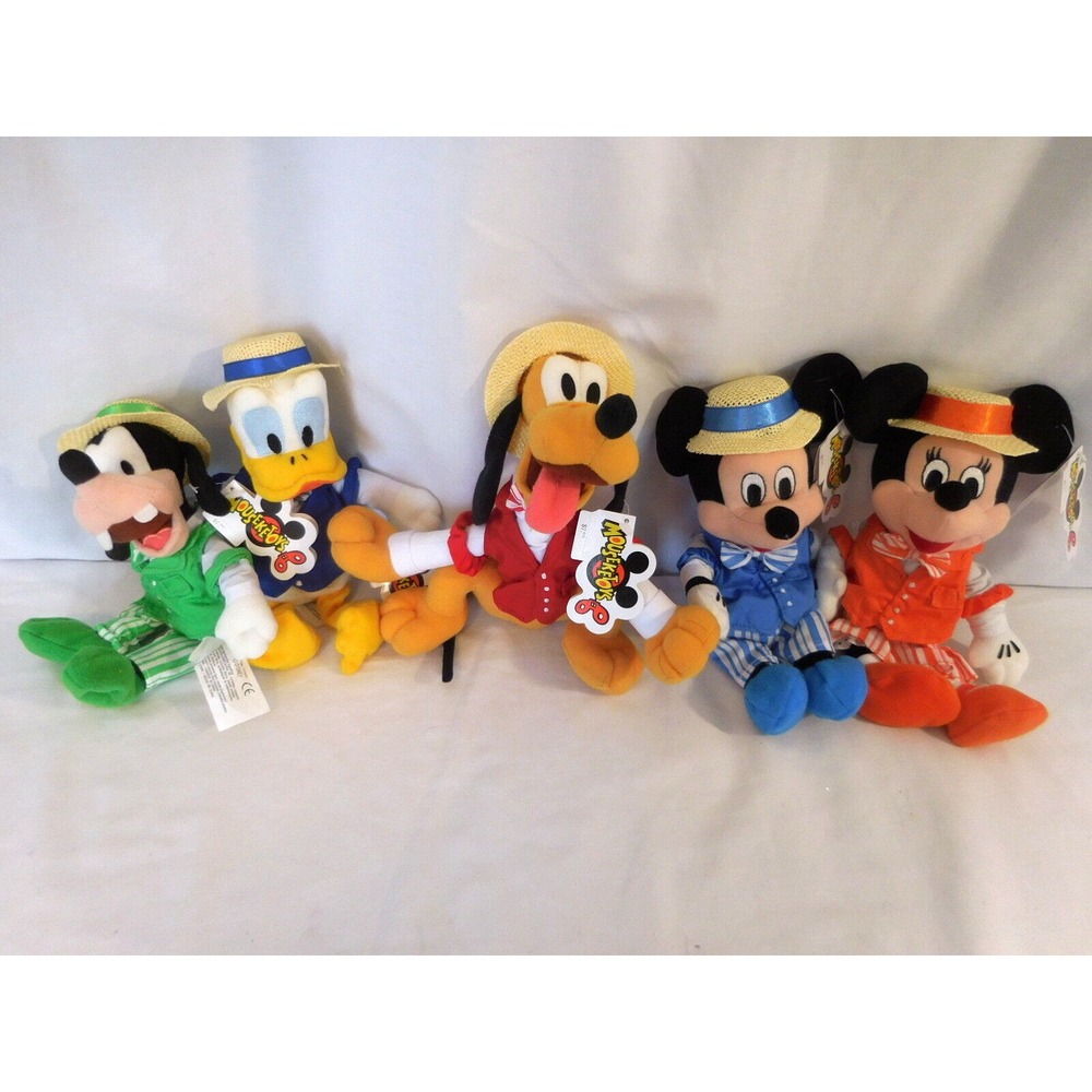Disney Mouseketoys Quartet Mickey Minnie Pluto Donald Goofy Plush Bean Bag 5